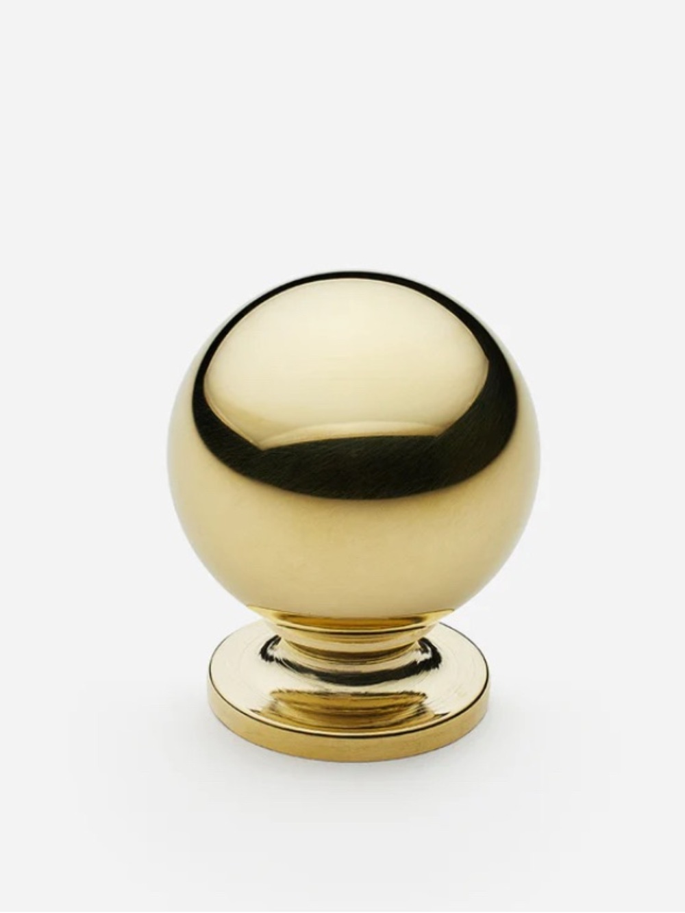 39 - Unlacquered Polished Brass Luxe Ball Knob 1.125” Knobs Traditional Hardware